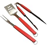 Charcoal Companion Perfect Chef 3-piece Tool Set with Red Handle