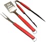 Charcoal Companion Perfect Chef 3-piece Barbecue Tool Set with Red Handle
