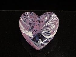 Lavender Bijou Glass Heart Swirl