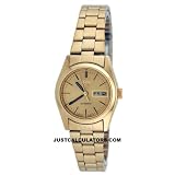 Seiko 5 Ladies Gold Tone Automatic Self-winding Watch Model SUA752K by Seiko