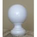 Ball Wood Finial in White Finish for a 1-3/8" dowel rod - 2/pack [CAPITOL CITY LUMBER]