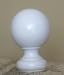 Ball Wood Finial in White Finish for a 1-3/8" dowel rod - 2/pack [CAPITOL CITY LUMBER]