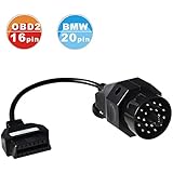 ASSEM&reg;BMW 20 Pin OBD2 Round Diagnostic Scanner Adapter Cable for BMW E36 E46 E38 E39 E53 X5 Z3