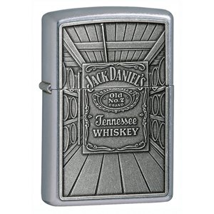 Zippo LighterJack Daniel's Barrel Emblem, Street Chrome