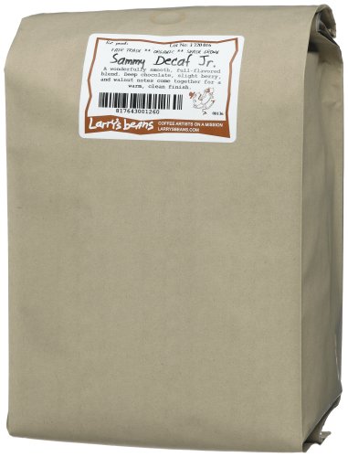 Larry's Beans Fair Trade Organic Coffee, Sammy Decaf Jr., Whole Bean, 5-Pound Bag