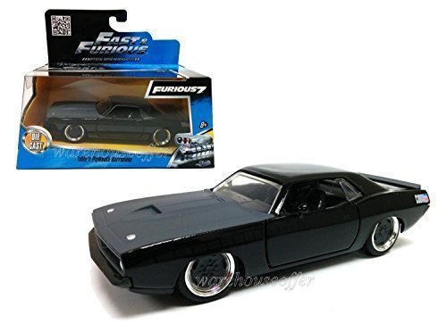 New 1:32 W/B Fast & Furious Letty s Matte Grey Plymouth Barracuda Diecast Model Car By Jada Toys