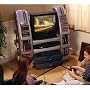 Video Game Entertainment Center (Gray) (38"h x 38.5"w x 21.5"d)