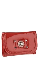 MARC JACOBS 'Totally Turnlock' Patent Leather Billfold Wallet - Red