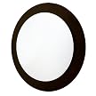 Contemporary Floating Mirror - Dark Walnut