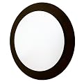 Contemporary Floating Mirror - Dark Walnut