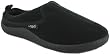 Mens Fleece Mule Slippers. - Black - UK 6-12