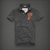 Abercrombie&Fitch メンズ 半袖ポロシャツ MacNaughton Mountain Dark Heather Grey
