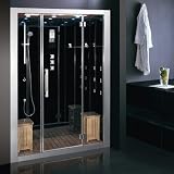 Luxury Steam Shower With Aromatherapy Ventilation Fan Overheat Protection Standard Bath Tub Size Overhead Rainfall Showerhead Handheld Showerhead & Acupuncture Body Massage Jets