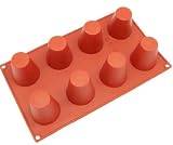 Cyber Monday Freshware 8-Cavity Cylinder Pudding Silicone Mold and Baking Pan