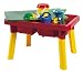 Children's Summer Fun Multi-Use Table: Sand and Water Box Activity Center with 8 Play Toys