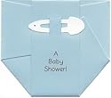 12 Blue Diaper Baby Shower Invitations - Baby Shower Invitation Set