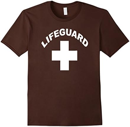 Men's Lifeguard Short Sleeve Red T Shirt Large Brown