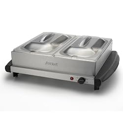 Aroma AWT-1202 Warming Tray with 2 Small Containers, Stainless