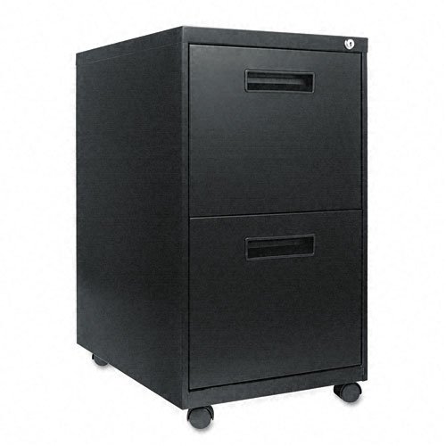 Alera PA542823BL Two-Drawer Mobile Pedestal File, 15-7/8w x 28-1/4h x 23-1/4d, Black