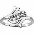 14K White Gold Mother's Ring - 3 Gemstone -- YOU CHOOSE THE COLORS!