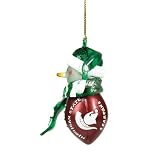 Michigan State Spartans 2 3/4 Striped Acrylic Snowman Football Ornament