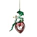Michigan State Spartans NCAA Striped Acrylic Football Snowman Ornament (2.75)