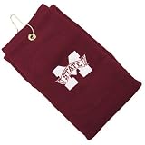 Mississippi State Bulldogs Maroon Embroidered Velour Golf Towel