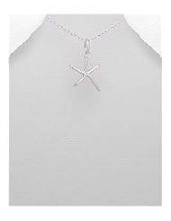 Starfish CZ Pendant Necklace In 92.5 Sterling Silver