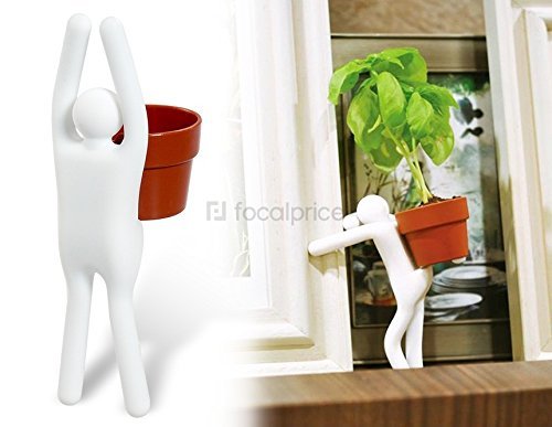 Mini Ecoey DIY Pot Men Desktop Table Potted Plant (White) by China Global