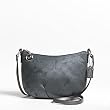 Coach Signature Sateen Pleated Swingpack Small Handbag(Charcoal)
