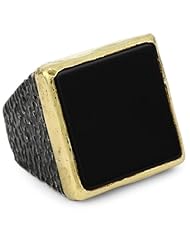 Stella Flame "Byzantia" 24K Onyx Ring, Size 7