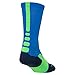 Nike Hyper Elite Cushioned Basketball Socks (Large, Soar/Green Strike)