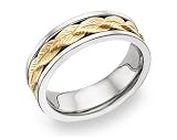 Vineyard Collection Wedding Band, 14K Two-Tone Gold