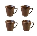 BIA Cordon Bleu Malibu 14-Ounce Mugs, Set of 4, Espresso
