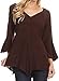 Sakkas Geena Long Tall V Neck 3/4 Length Bell Sleeve with Adjustable Side Straps