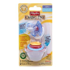 Playtex Playtex OrthoPro Silicone Older Baby Pacifier with Sterilizing Cover 2 ct (Quantity of 7)