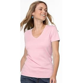 Petite Liz Claiborne V-Neck T-Shirt