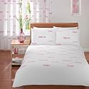 Sleep And Snooze Duvet Cover Set, Pink, Single