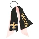 New Orleans Saints Ribbon Pony Tail Holder- Pink