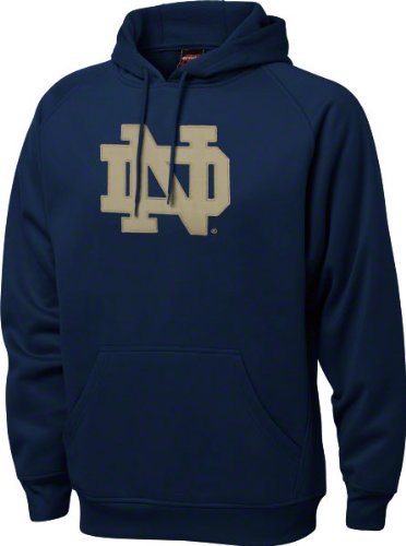 Notre Dame Fighting Irish Navy Tackle Twill Performance Fleece Hooded Sweatshirt