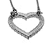 Silver Crystal Open Heart Necklace Pendant Jewelry Stocking Stuffer for Girlfriend Women Teen Girl Mother