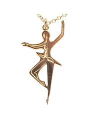 Delicate Dancer for Peace Gold-dipped Pendant Necklace on 18" Rolo Chain