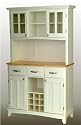 Buffet with 2-Door Hutch - White/ Natural