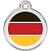 Red Dingo Personalized German Flag Pet ID Dog Tag (Large)