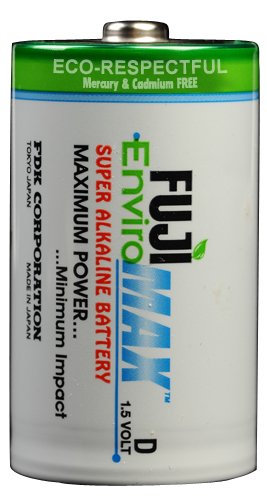 Fuji EnviroMAX EC-D2 Super Alkaline D Battery 2 Pack