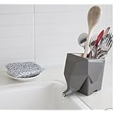 Gray Jumbo Cutlery Drainer Elephant Kitchen Bathroom Dish Holder Rack By Peleg Design