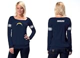 San Diego Chargers Women's Long Sleeve Armband Jersey Top - by Alyssa Milano