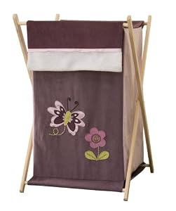 Lambs and Ivy Luv Bugs Hamper, Plum