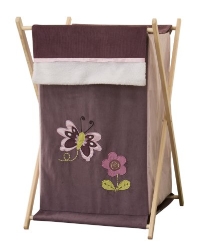 Lambs and Ivy Luv Bugs Hamper, Plum