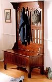 Storage Bench with Coat Rack - Cherry Storage Bench with Coat Rack - Cherry